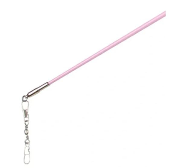 Chacott Junior Rubber Grip Stick; Color: Pink with Red Rubber Grip; 50 cm