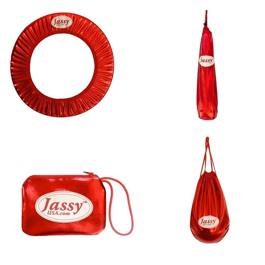 Jassy Rhythmic Gymnastics Complete Set – Color: Metallic Red