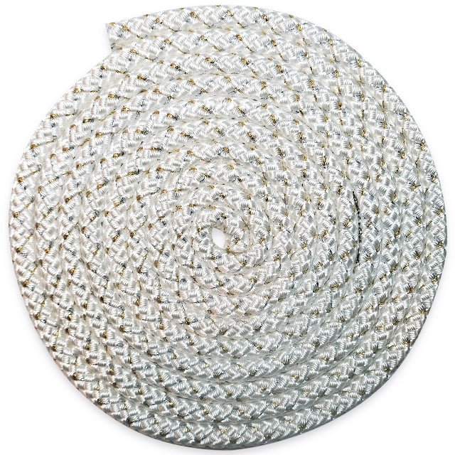 Pastorelli "New Orleans Metallic" Rope, Color: White - Gold and Silver; F.I.G. Approved