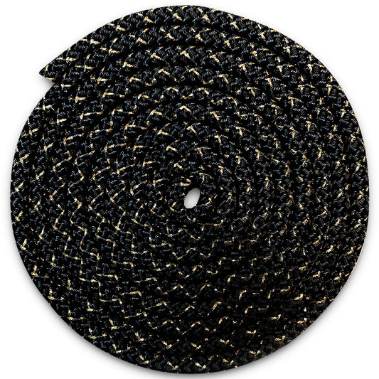 Pastorelli "New Orleans Metallic" Rope, Color: Black - Gold; F.I.G. Approved
