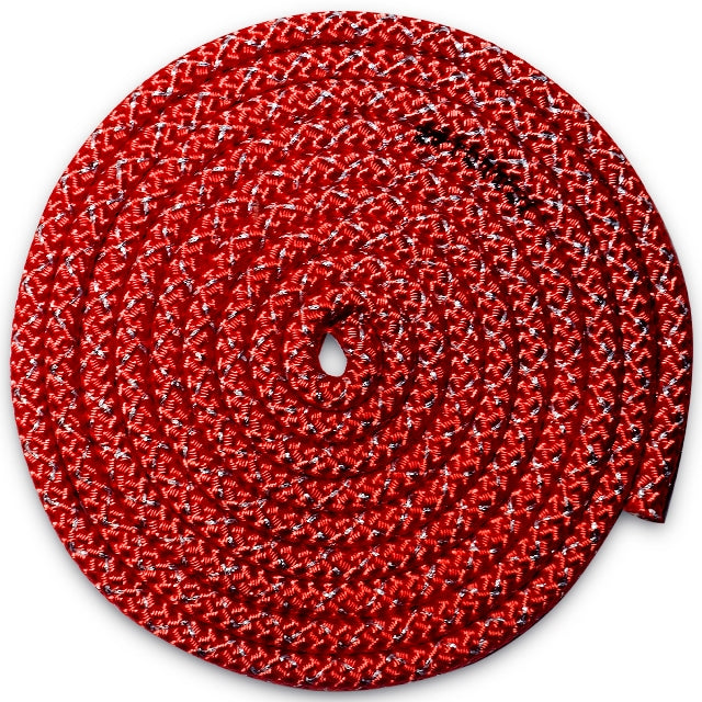 Pastorelli "New Orleans Metallic" Rope, Color: Red - Silver; F.I.G. Approved
