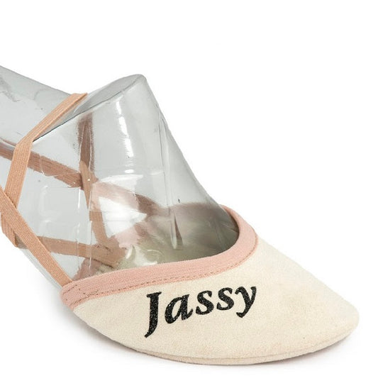 Jassy Rhythmic Gymnastics Half Shoes; Model: "MS02BL" Color - "Bisque"