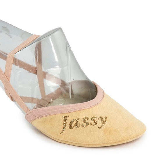 Jassy Rhythmic Gymnastics Half Shoes; Model: "MS02GL" Color - "Beige"