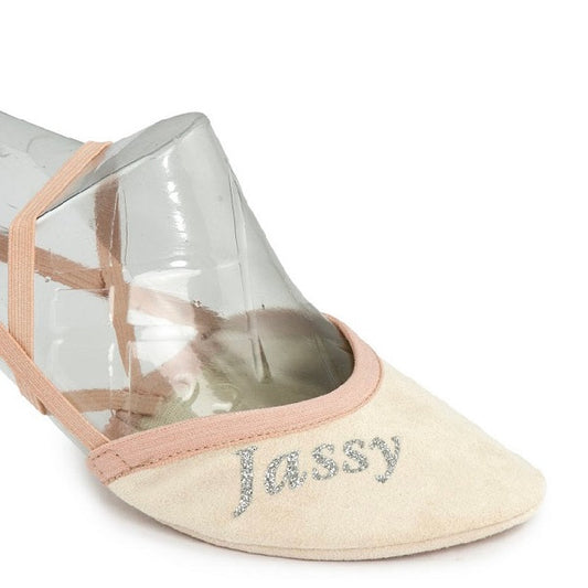 Jassy Rhythmic Gymnastics Half Shoes; Model: "MS02SL" Color - "Bisque"