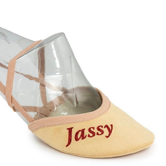 Jassy Rhythmic Gymnastics Half Shoes; Model: "MS02" Color - "Beige"
