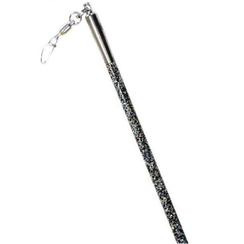 Venturelli Junior Rubber Grip Stick; Color: Black Glitter with White Rubber Grip; 56cm; F.I.G. Approved