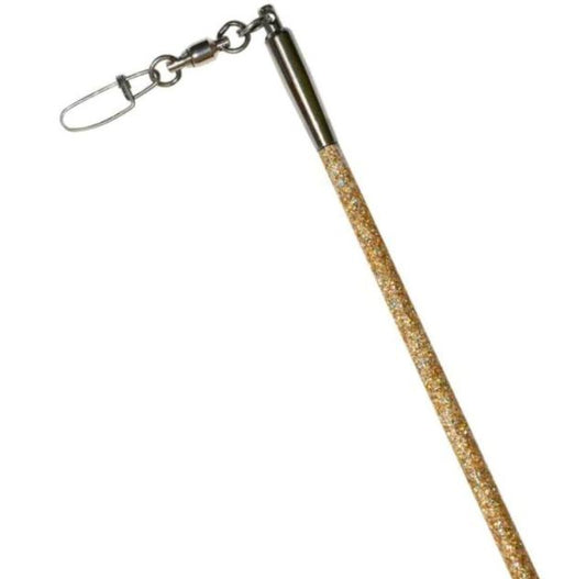 Venturelli Junior Rubber Grip Stick; Color: Gold Glitter with Black Rubber Grip; 56cm; F.I.G. Approved