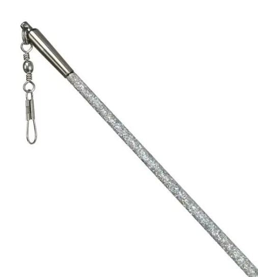 Venturelli Junior Rubber Grip Stick; Color: Silver Glitter with Black Rubber Grip; 56cm; F.I.G. Approved