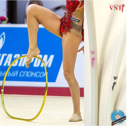 Venturelli Rhythmic Gymnastics Hoop F.I.G. Approved "Junior" White/Transparent; Round Section Diameter: 17mm; Size: 81 cm