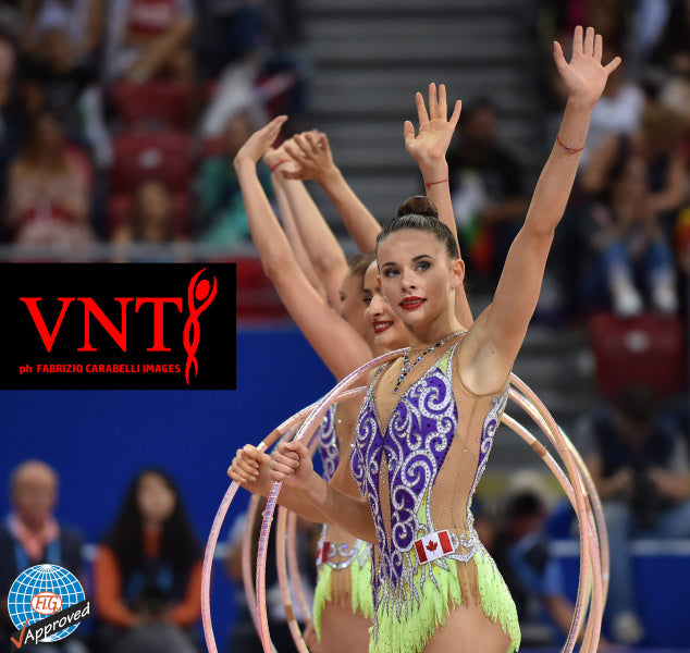 Venturelli Rhythmic Gymnastics Hoop F.I.G. Approved "Junior" White/Transparent; Round Section Diameter: 17mm; Size: 81 cm