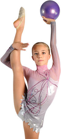 Pastorelli Rhythmic Gymnastics Ball “Galaxy New Generation Glitter” – Color: Lilac, 18 cm; F.I.G. Approved