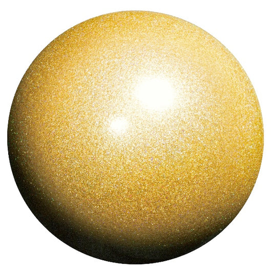 Chacott Rhythmic Gymnastics Ball “Jewelry” – Color: Gold, 18.5 cm; F.I.G. Approved