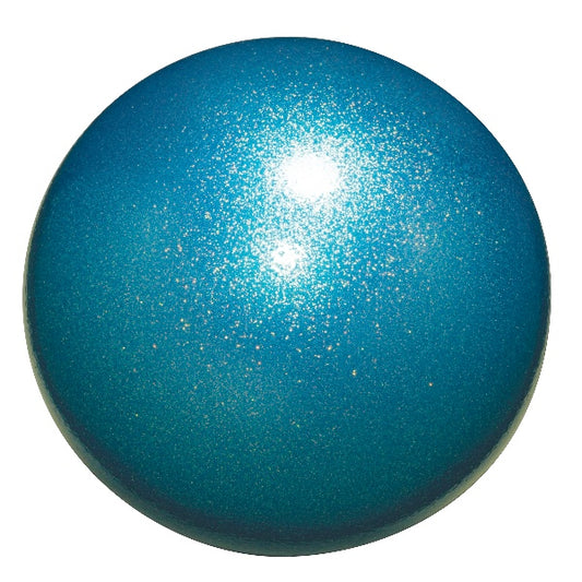 Chacott Rhythmic Gymnastics Ball “Jewelry” – Color: Turquoise Blue, 18.5 cm; F.I.G. Approved