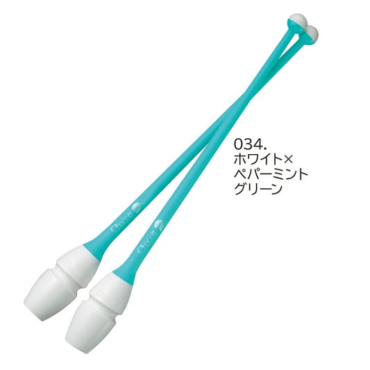 Chacott Clubs Junior "Rubber Clubs", Color: White-Peppermint Green; F.I.G. Approved; Size 41 cm