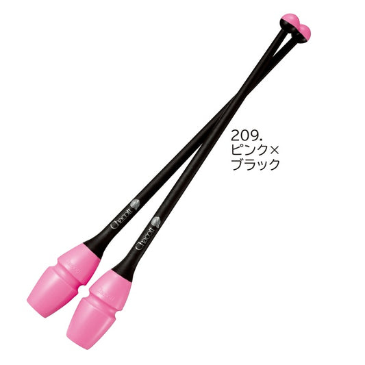 Chacott Clubs Junior "Rubber Clubs", Color: Pink-Black; F.I.G. Approved; Size 41 cm