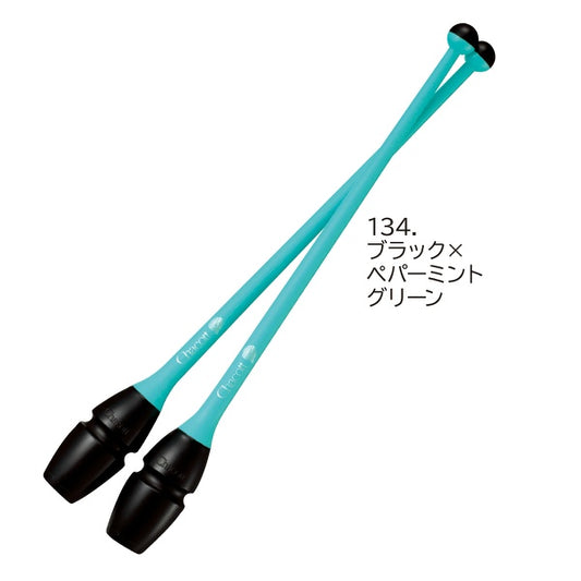 Chacott Clubs Senior “Rubber Clubs”, Color: Black-Peppermint Green; F.I.G. Approved; Size 45 cm