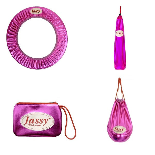 Jassy Rhythmic Gymnastics Complete Set – Color: Metallic Fuchsia