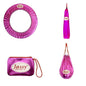 Jassy Rhythmic Gymnastics Complete Set – Color: Metallic Fuchsia