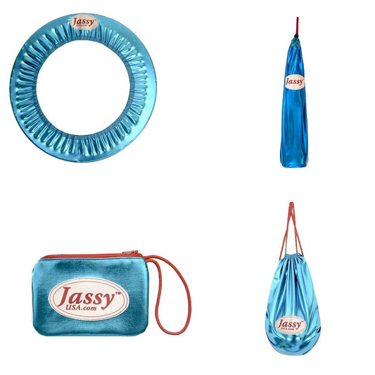Jassy Rhythmic Gymnastics Complete Set – Color: Metallic Turquoise