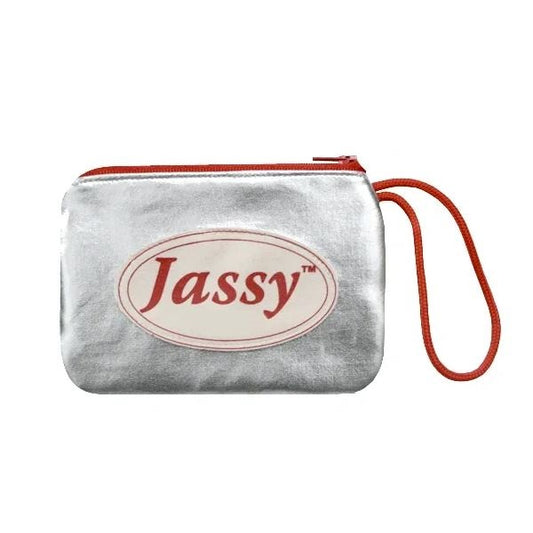 Jassy Rhythmic Gymnastics Shoe Pouch – Color: Metallic Silver
