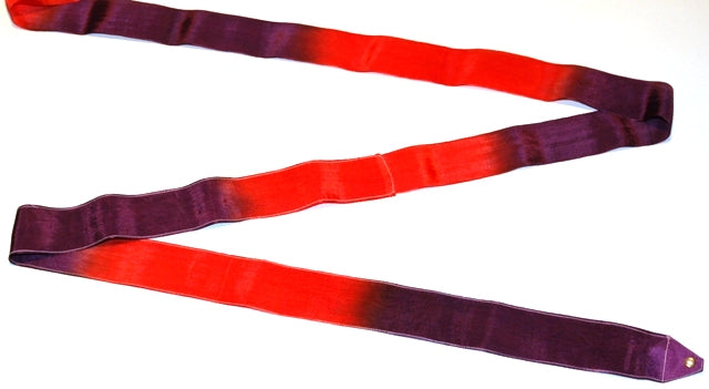 Osaki Rhythmic Gymnastics Double Color Ribbon; Model: MJ-715HG; Color: Purple and Red; TOP QUALITY