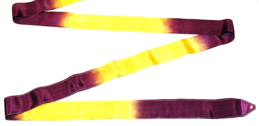 Osaki Rhythmic Gymnastics Double Color Ribbon; Model: MJ-715HG; Color: Purple and Yellow; TOP QUALITY