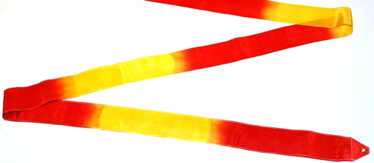 Osaki Rhythmic Gymnastics Double Color Ribbon; Model: MJ-715HG; Color: Red and Yellow; TOP QUALITY