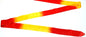 Osaki Rhythmic Gymnastics Double Color Ribbon; Model: MJ-715HG; Color: Red and Yellow; TOP QUALITY