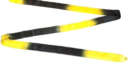 Osaki Rhythmic Gymnastics Double Color Ribbon; Model: MJ-715HG; Color: Yellow and Black; TOP QUALITY