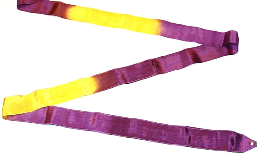 Osaki Rhythmic Gymnastics Triple Color Ribbon, Model: M-71AG; Color: Purple-Violet-Yellow; TOP QUALITY