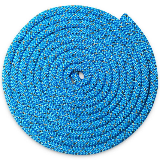 Pastorelli "New Orleans Metallic" Rope, Color: Light Blue - Gold; F.I.G. Approved