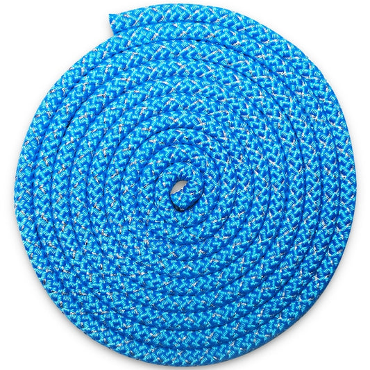 Pastorelli "New Orleans Metallic" Rope, Color: Light Blue - Silver; F.I.G. Approved