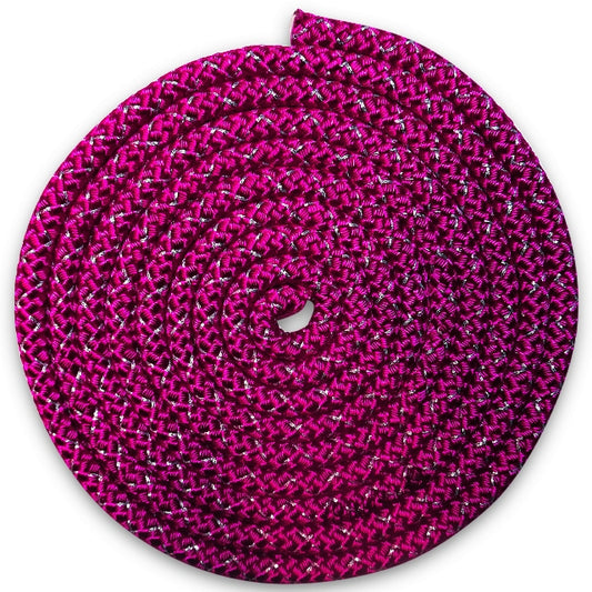 Pastorelli "New Orleans Metallic" Rope, Color: Dark Magenta - Silver; F.I.G. Approved