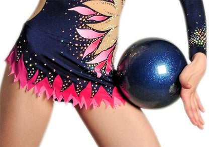 Pastorelli Rhythmic Gymnastics Ball “Galaxy New Generation Glitter” – Color: Navy Blue, 18 cm; F.I.G. Approved