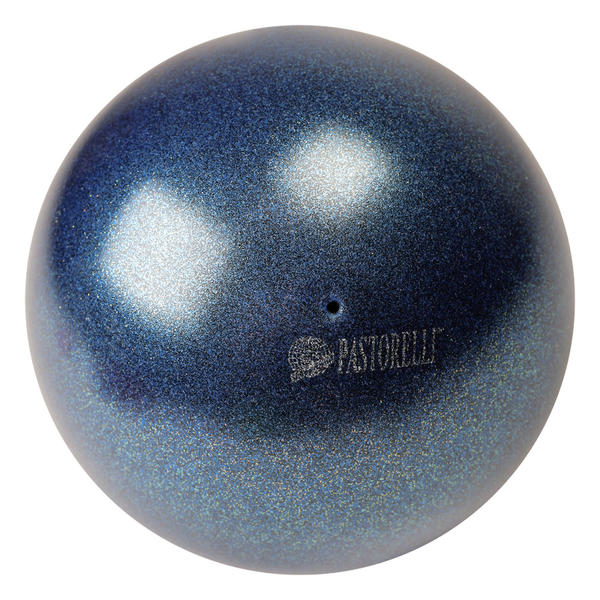 Pastorelli Rhythmic Gymnastics Ball “Galaxy New Generation Glitter” – Color: Navy Blue, 18 cm; F.I.G. Approved