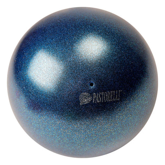 Pastorelli Rhythmic Gymnastics Ball “Galaxy New Generation Glitter” – Color: Navy Blue, 18 cm; F.I.G. Approved