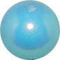 Pastorelli Rhythmic Gymnastics Ball “Galaxy New Generation Glitter” – Color: Light Blue, 18 cm; F.I.G. Approved