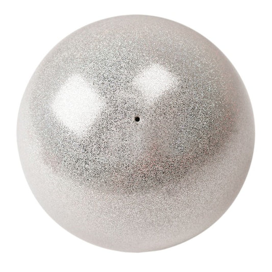 Pastorelli Rhythmic Gymnastics Ball Junior “Galaxy New Generation Glitter” – Color: Silver, 16 cm