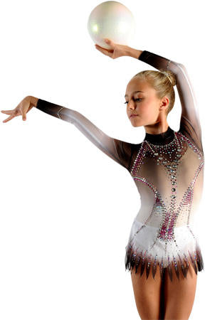 Pastorelli Rhythmic Gymnastics Ball "Galaxy New Generation Glitter" - Color: White; 18 cm; F.I.G. Approved