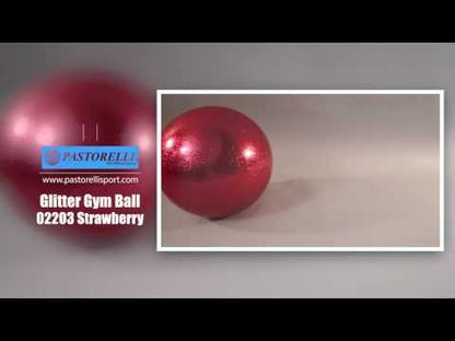 Pastorelli Rhythmic Gymnastics Ball Junior “Galaxy New Generation Glitter” – Color: Strawberry, 16 cm