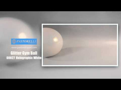 Pastorelli Rhythmic Gymnastics Ball "Galaxy New Generation Glitter" - Color: White; 18 cm; F.I.G. Approved
