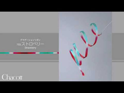 Chacott Rhythmic Gymnastics Gradation Ribbon, Color: "Strawberry"; FIG Approved