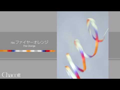 Chacott Rhythmic Gymnastics Gradation Ribbon, Color: "Fire Orange"; FIG Approved