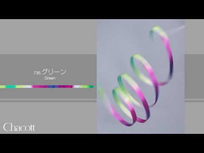 Chacott Rhythmic Gymnastics Gradation Ribbon, Color: "Green"; FIG Approved