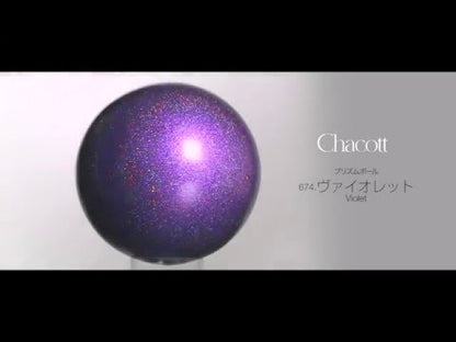 Chacott Rhythmic Gymnastics Ball “Prism” – Color: Violet, 18.5 cm; F.I.G. Approved