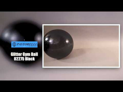 Pastorelli Rhythmic Gymnastics Ball “Galaxy New Generation Glitter” – Color: Black, 18 cm; F.I.G. Approved
